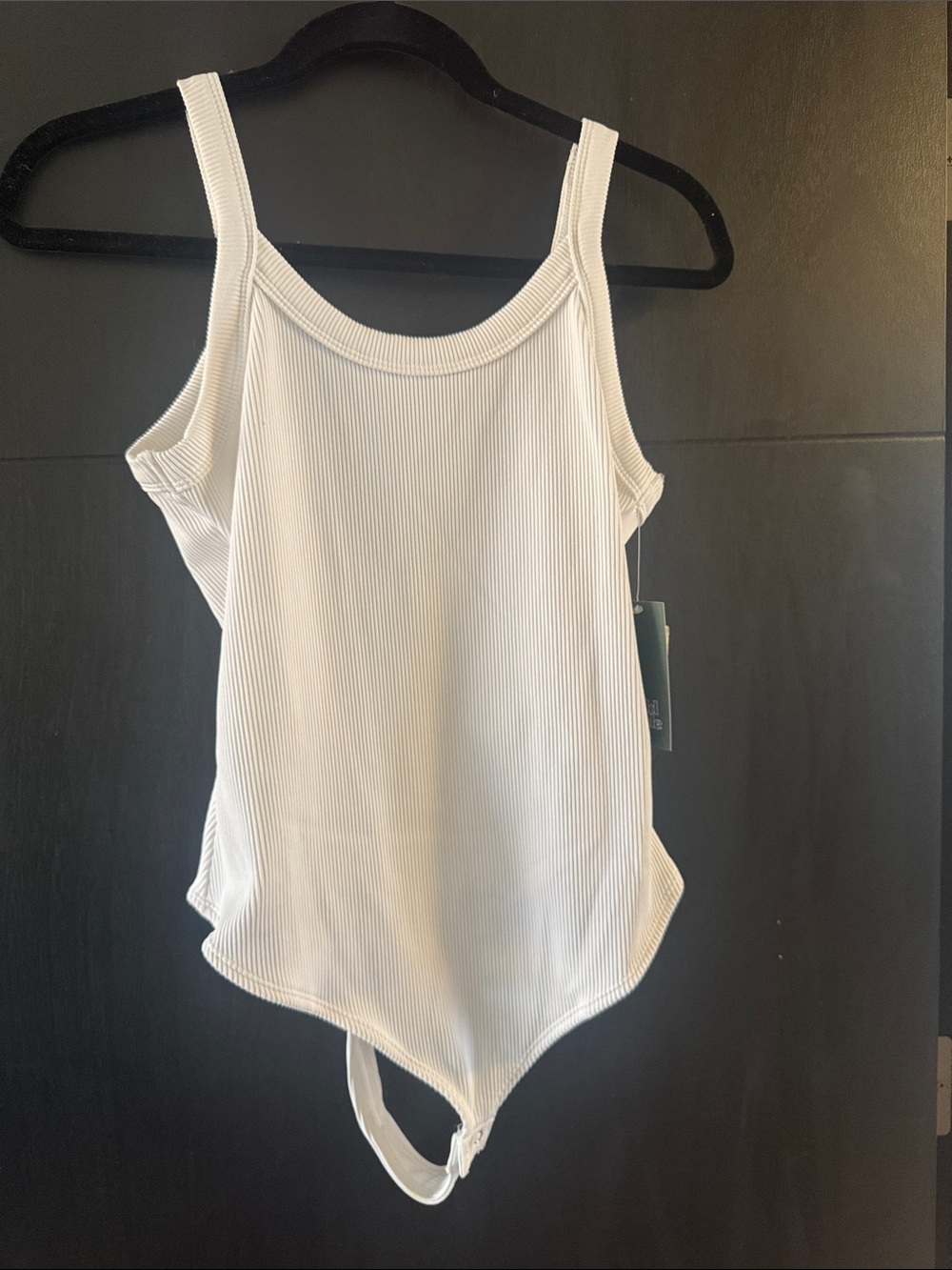 wild fable White Ribbed Tank Bodysuit
